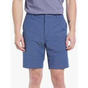 Faherty All Day Shorts Mens 33 Blue Stretch Hybrid Casual Shorts 9" Inseam